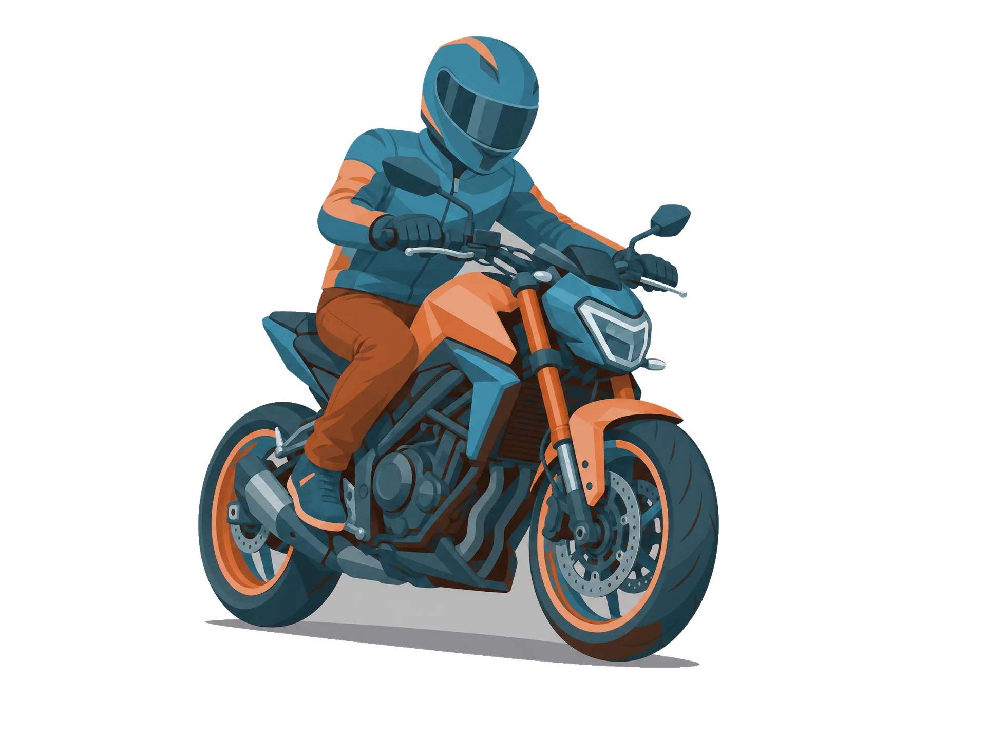 Motorradfahrer Illustration