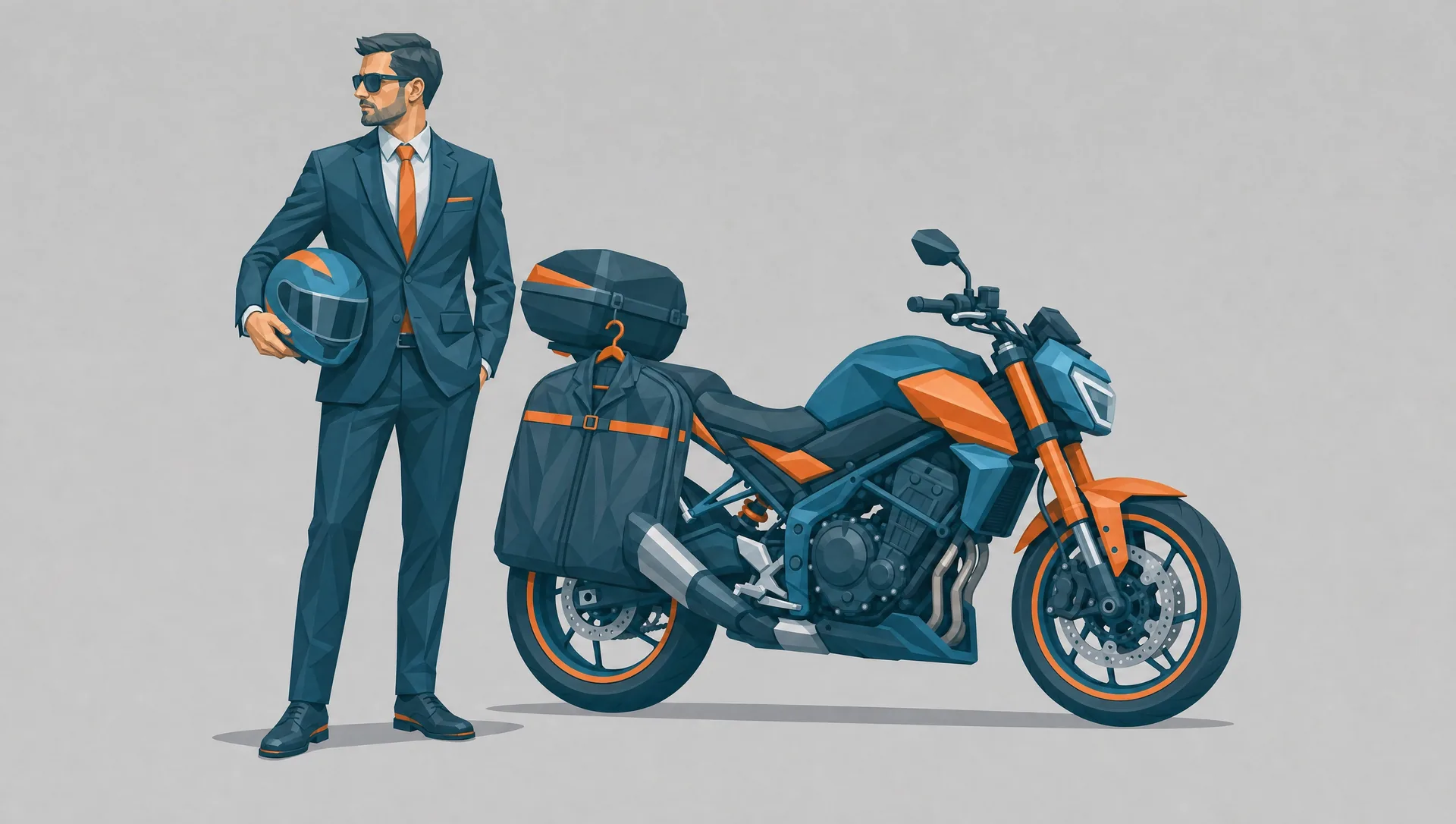 Mit Anzug auf dem Motorrad: erlaubt, aber riskant – so kommst du schick und sicher an