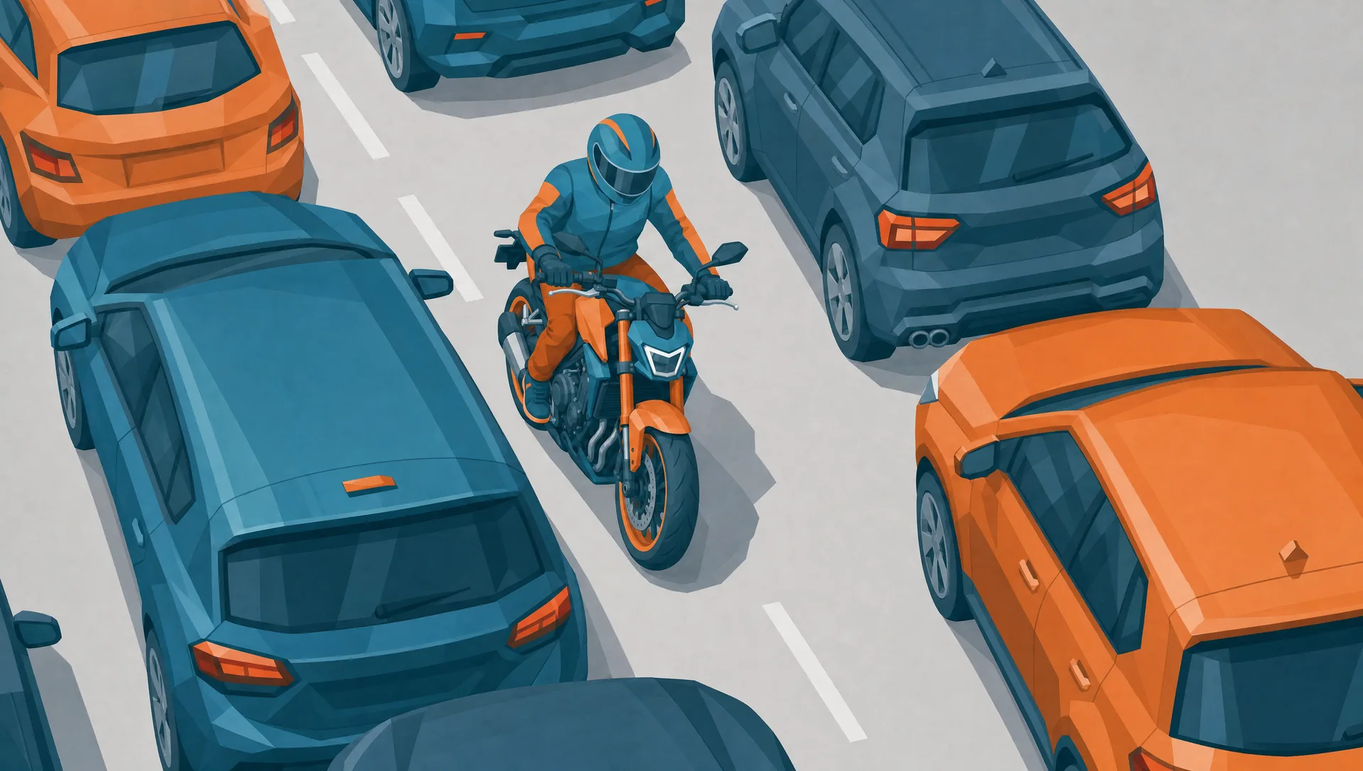 Mit dem Motorrad am Stau vorbei: Erlaubt oder verboten? Bußgeld, Regeln und Ausland