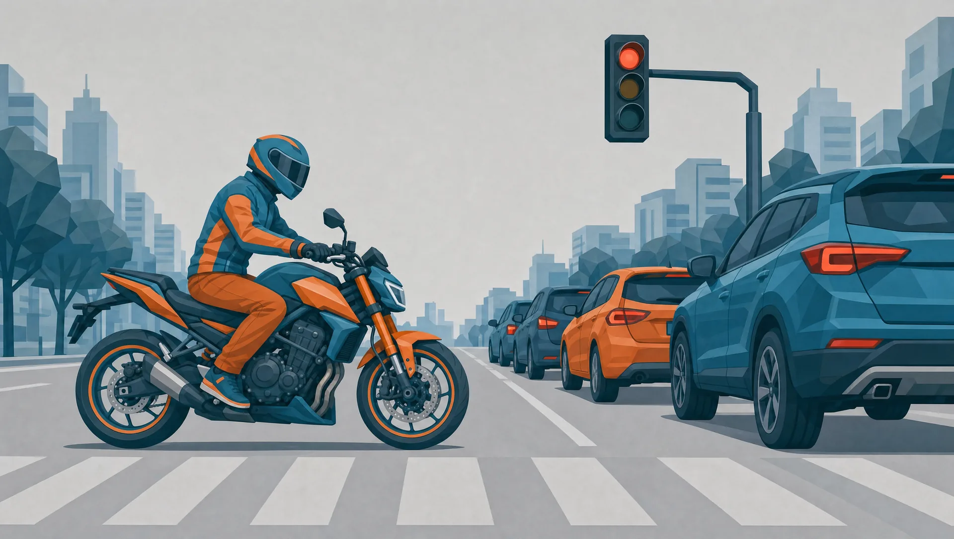 Mit dem Motorrad an der Ampel überholen: Erlaubt oder verboten? Regeln, Bußgeld & Haftung