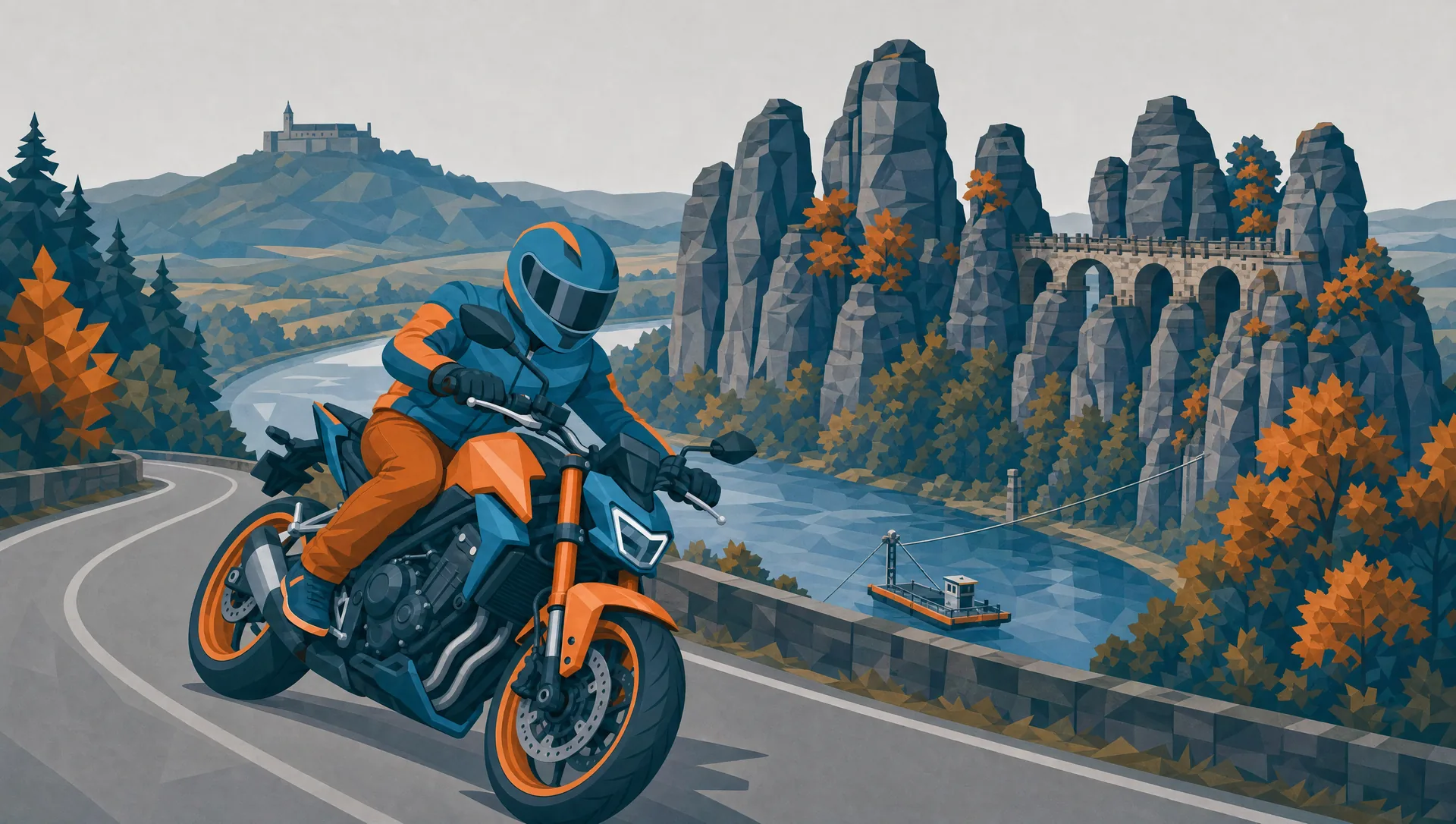 Mit dem Motorrad die Elbe entlang: Route, Highlights und Fähren von der Sächsischen Schweiz bis zur Nordsee
