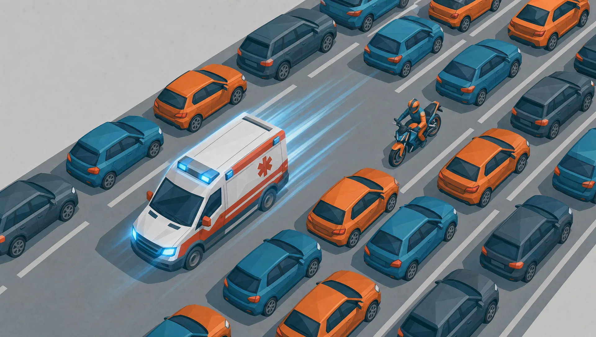 Mit dem Motorrad durch die Rettungsgasse fahren: Verboten – und was es kostet