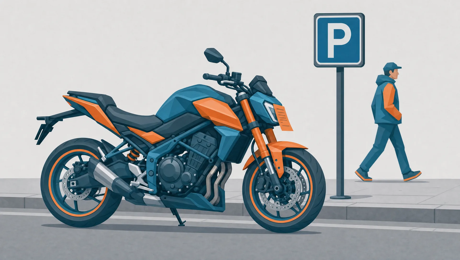 Wo darf man ein Motorrad parken? StVO-Regeln, Gehweg, Parkschein und Bußgeld